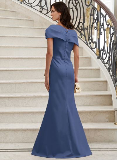 Elegant Wrap Sheath Mother Of The Bride Dresses With Split Front