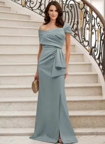 mother of the bride wrap dress Burgundy Dresses 2026 for Women Sheath V Neck Half Sleeve Tea Length Formal Guest Gowns Short Sleeves Mother of the Bride or