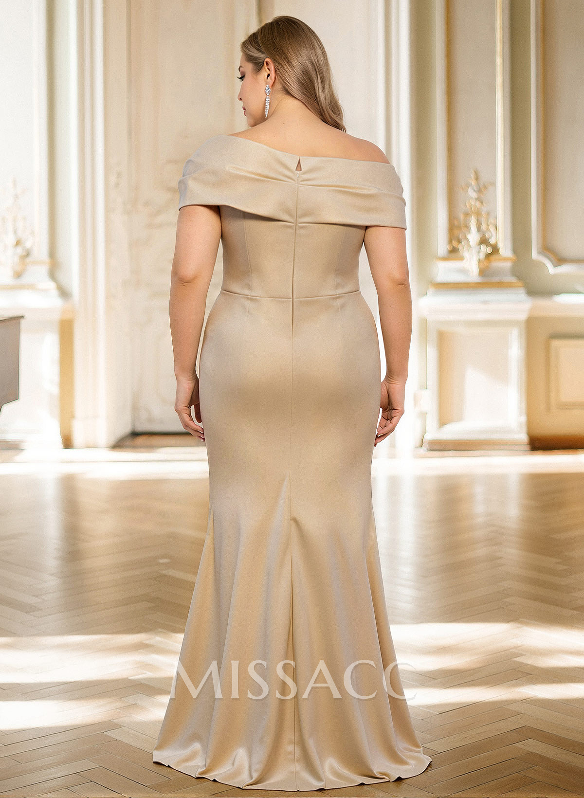 Classy Wrap Off Shoulder Mother Of The Bride Dresses With Ruffled Waist Classy Wrap Off Shoulder Mother Of The Bride Dresses With Ruffled Waist