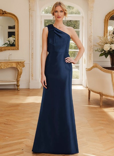 A-Line One-Shoulder Sleeveless Mother Of The Bride Dresses With Bow(s)