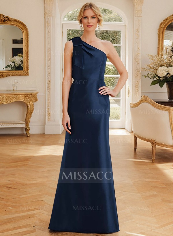 A-Line One-Shoulder Sleeveless Mother Of The Bride Dresses With Bow(s)