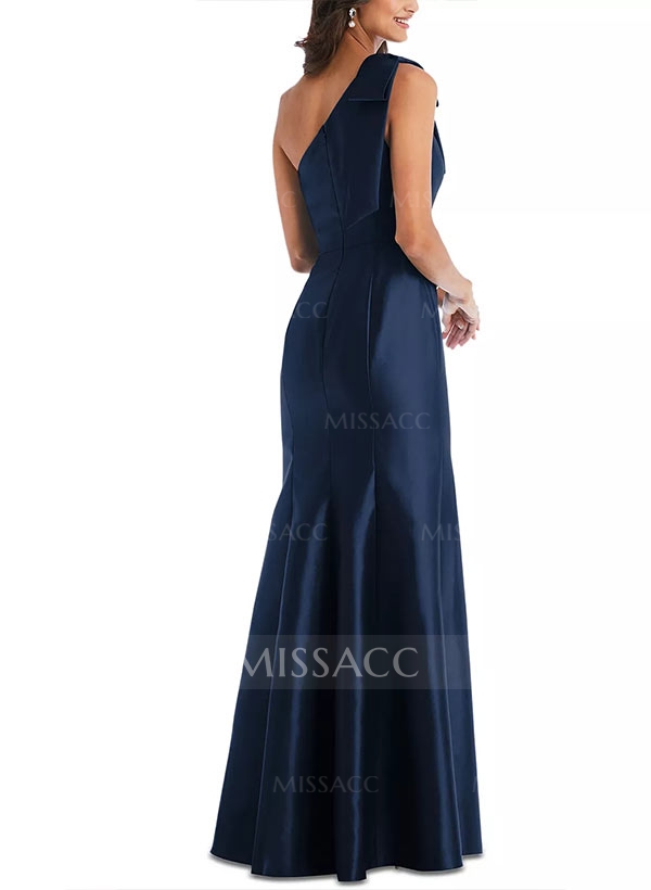 A-Line One-Shoulder Sleeveless Mother Of The Bride Dresses With Bow(s)