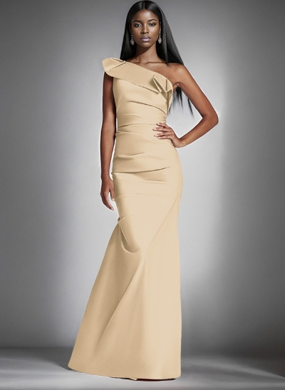 One-Shoulder Sleeveless Floor-Length Mother Of The Bride Dresses