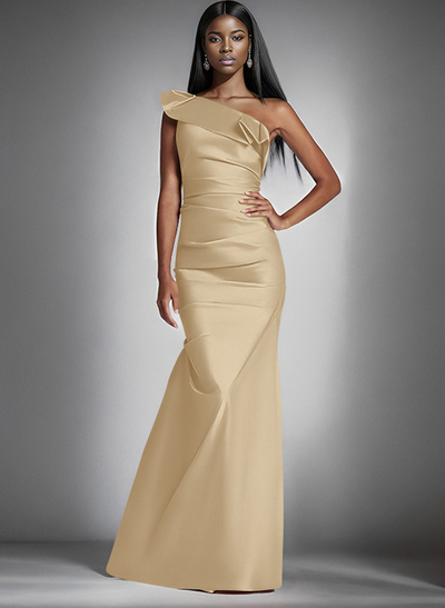 One-Shoulder Sleeveless Floor-Length Mother Of The Bride Dresses