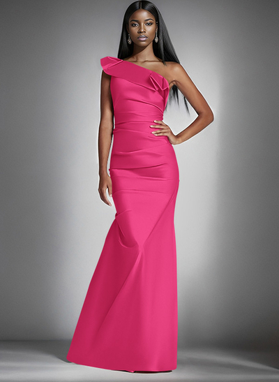 One-Shoulder Sleeveless Floor-Length Mother Of The Bride Dresses