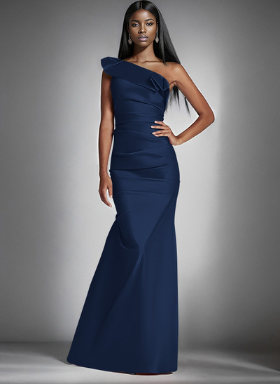 One-Shoulder Sleeveless Floor-Length Mother Of The Bride Dresses