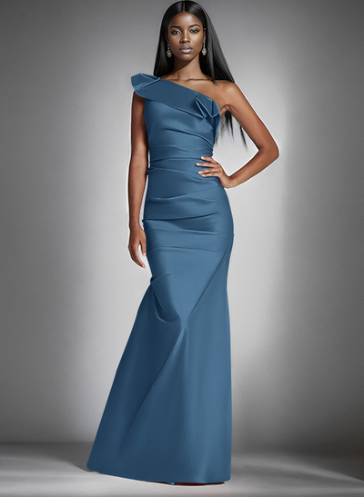 One-Shoulder Sleeveless Floor-Length Mother Of The Bride Dresses