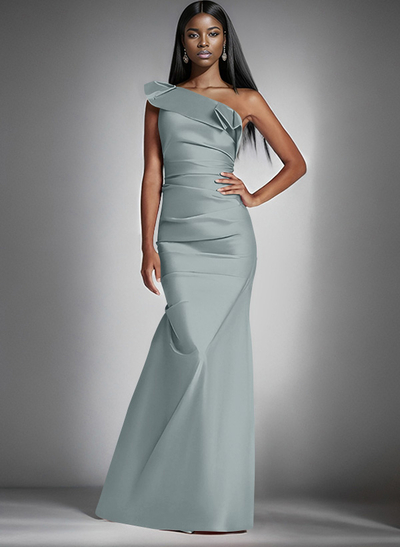 One-Shoulder Sleeveless Floor-Length Mother Of The Bride Dresses