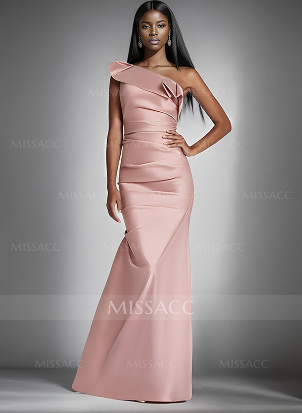 One-Shoulder Sleeveless Floor-Length Mother Of The Bride Dresses