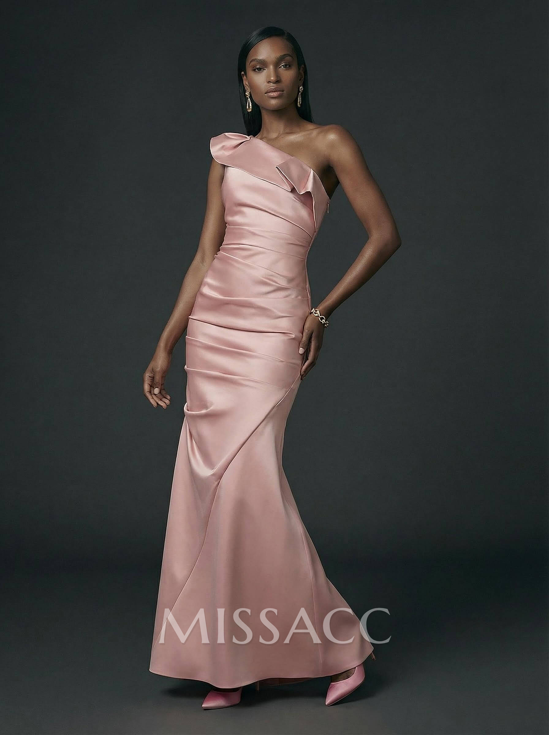 One-Shoulder Sleeveless Floor-Length Mother Of The Bride Dresses