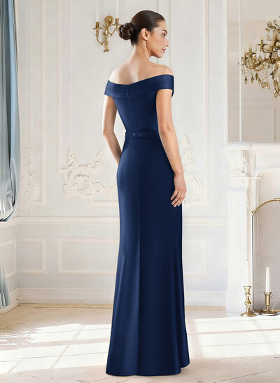 Elegant Off-The-Shoulder Floor-Length Satin Mother Of The Bride Dresses