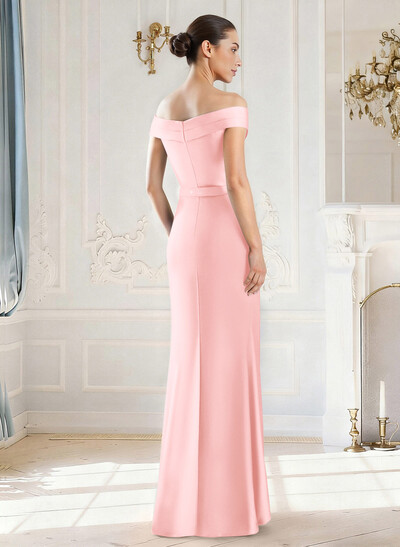 Elegant Off-The-Shoulder Floor-Length Satin Mother Of The Bride Dresses