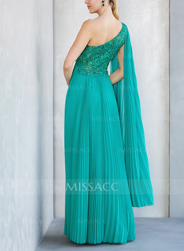 A-Line One-Shoulder Sleeveless Chiffon/Lace Mother Of The Bride Dresses