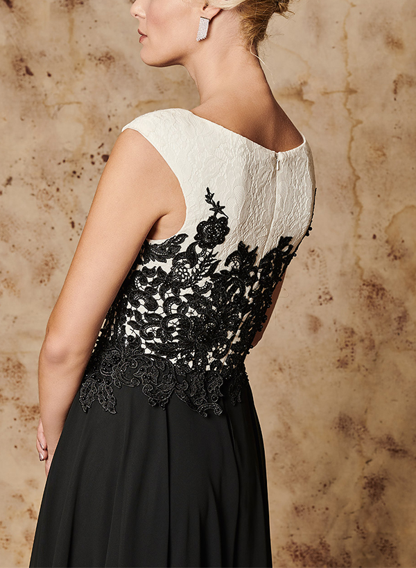 A-Line V-Neck Sleeveless Chiffon/Lace Mother Of The Bride Dresses