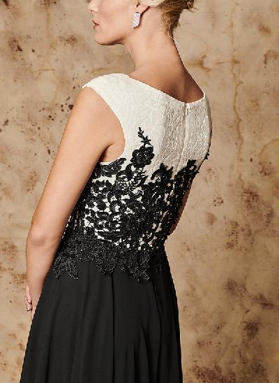 A-Line V-Neck Sleeveless Chiffon/Lace Mother Of The Bride Dresses