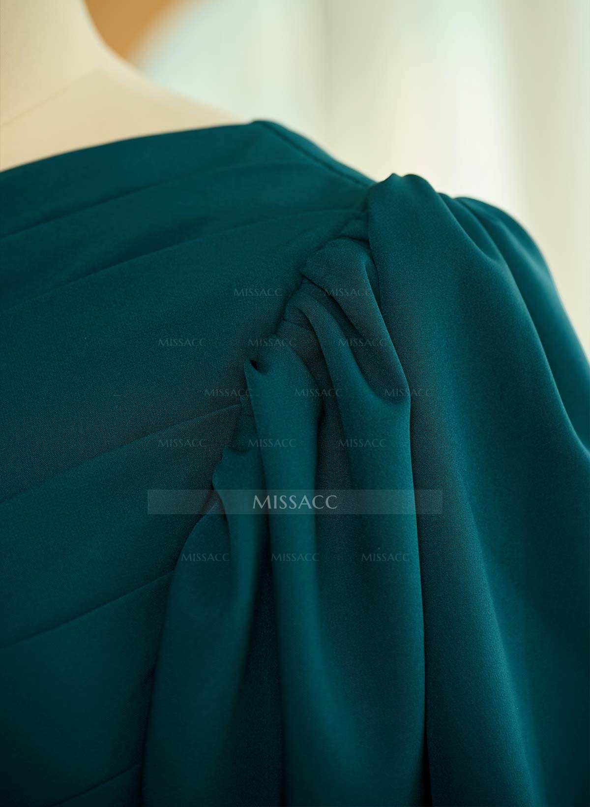 Sheath/Column Long Sleeves Asymmetrical Neck Mother Of The Bride Dresses With Split Front