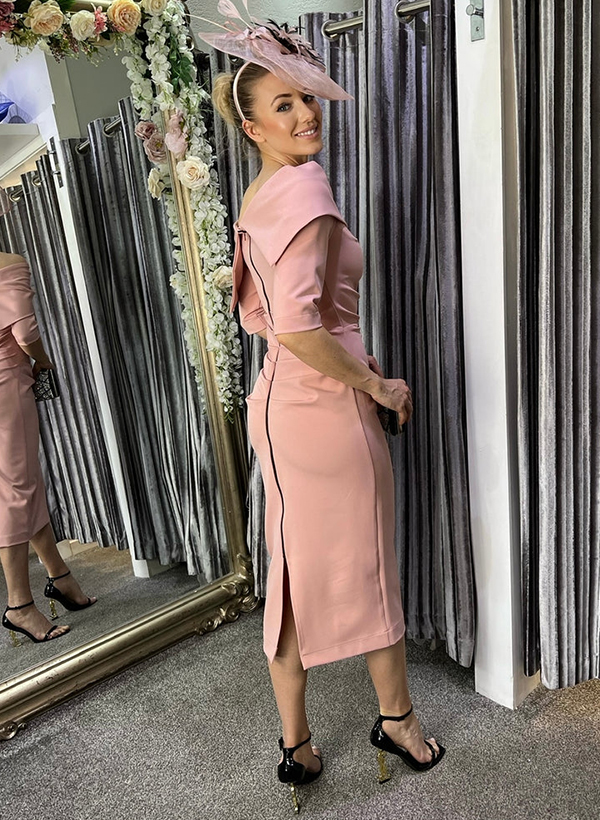 Sheath/Column One-Shoulder 1/2 Sleeves Mother Of The Bride Dresses