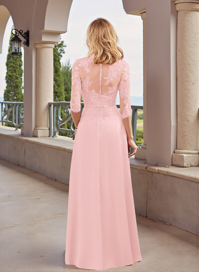 Elegant Lace A-Line Satin Mother Of The Bride Dresses With Pockets