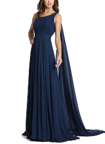 A-Line One-Shoulder Sleeveless Chiffon Mother Of The Bride Dresses