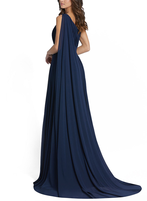 A-Line One-Shoulder Sleeveless Chiffon Mother Of The Bride Dresses
