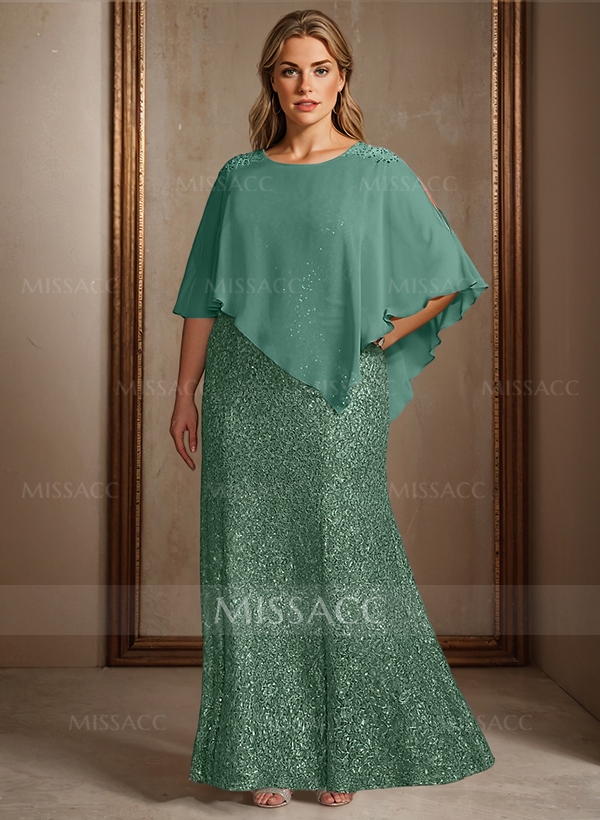Elegant Floor-Length Chiffon/Sequined Mother Of The Bride Dresses With Beading