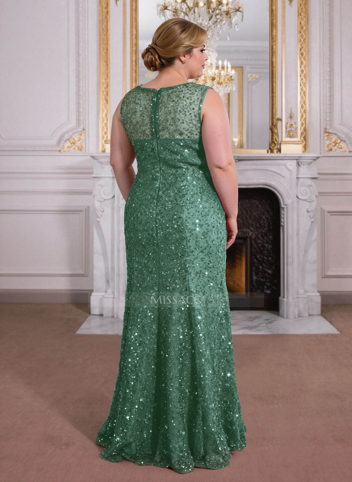 Elegant Floor-Length Chiffon/Sequined Mother Of The Bride Dresses With Beading