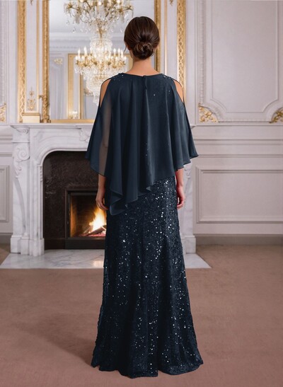 Elegant Floor-Length Chiffon/Sequined Mother Of The Bride Dresses With Beading