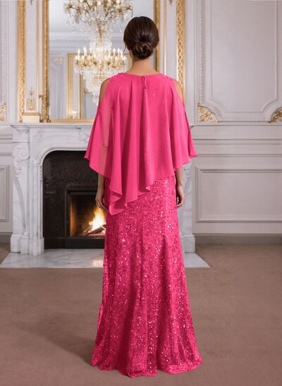 Elegant Floor-Length Chiffon/Sequined Mother Of The Bride Dresses With Beading