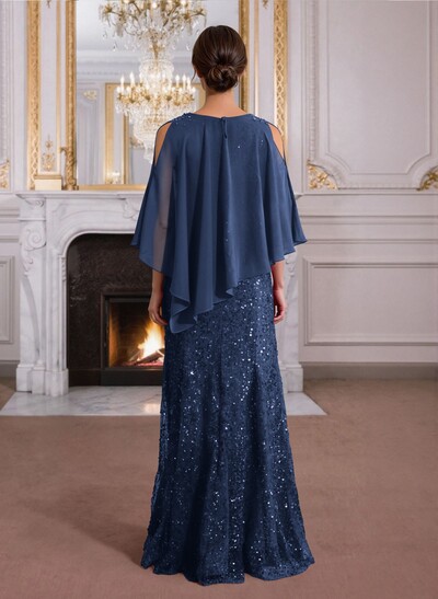 Elegant Floor-Length Chiffon/Sequined Mother Of The Bride Dresses With Beading