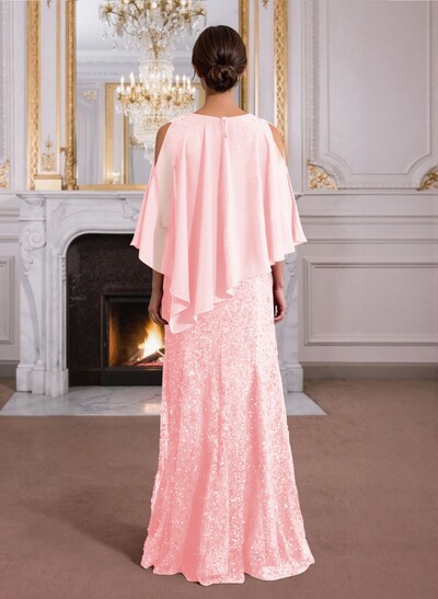 Elegant Floor-Length Chiffon/Sequined Mother Of The Bride Dresses With Beading