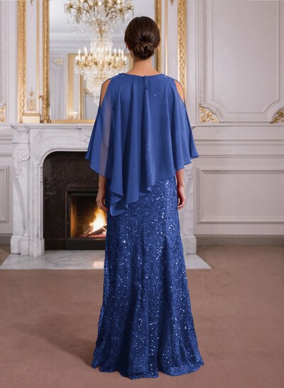 Elegant Floor-Length Chiffon/Sequined Mother Of The Bride Dresses With Beading