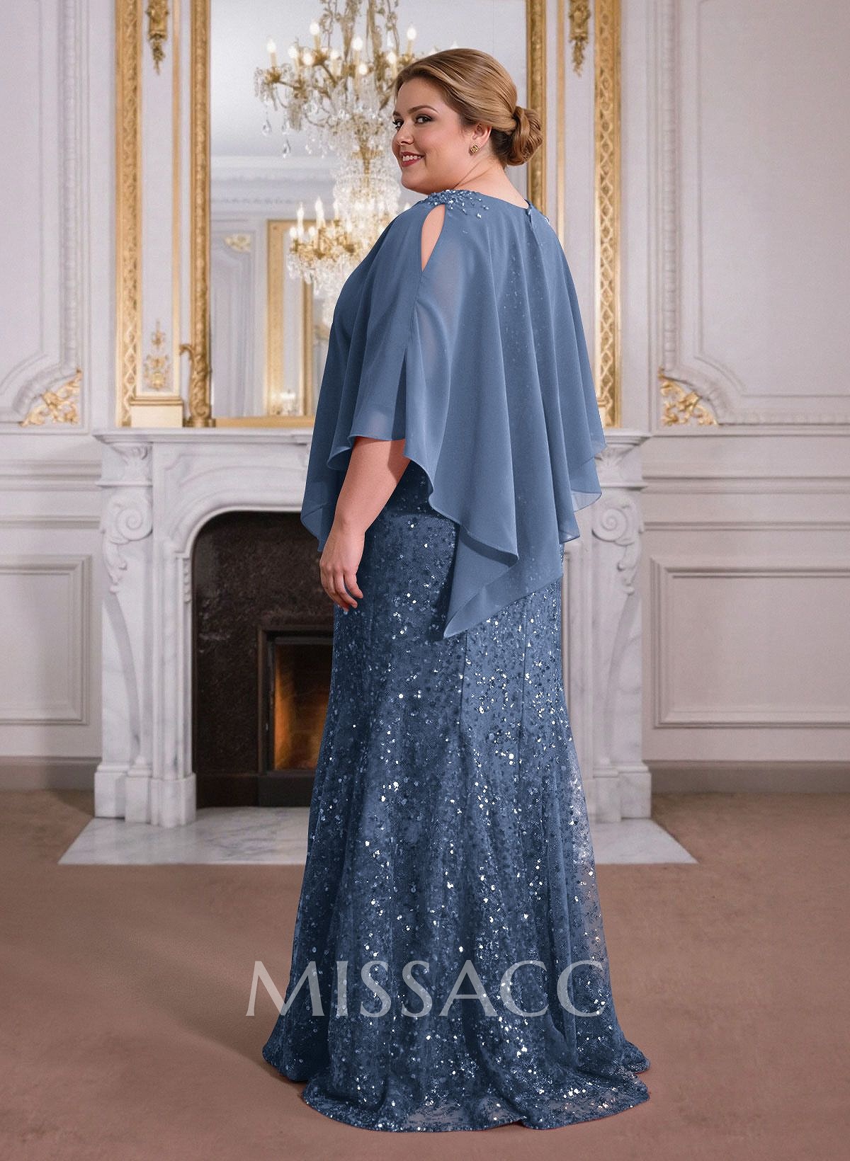 Elegant Floor-Length Chiffon/Sequined Mother Of The Bride Dresses With Beading