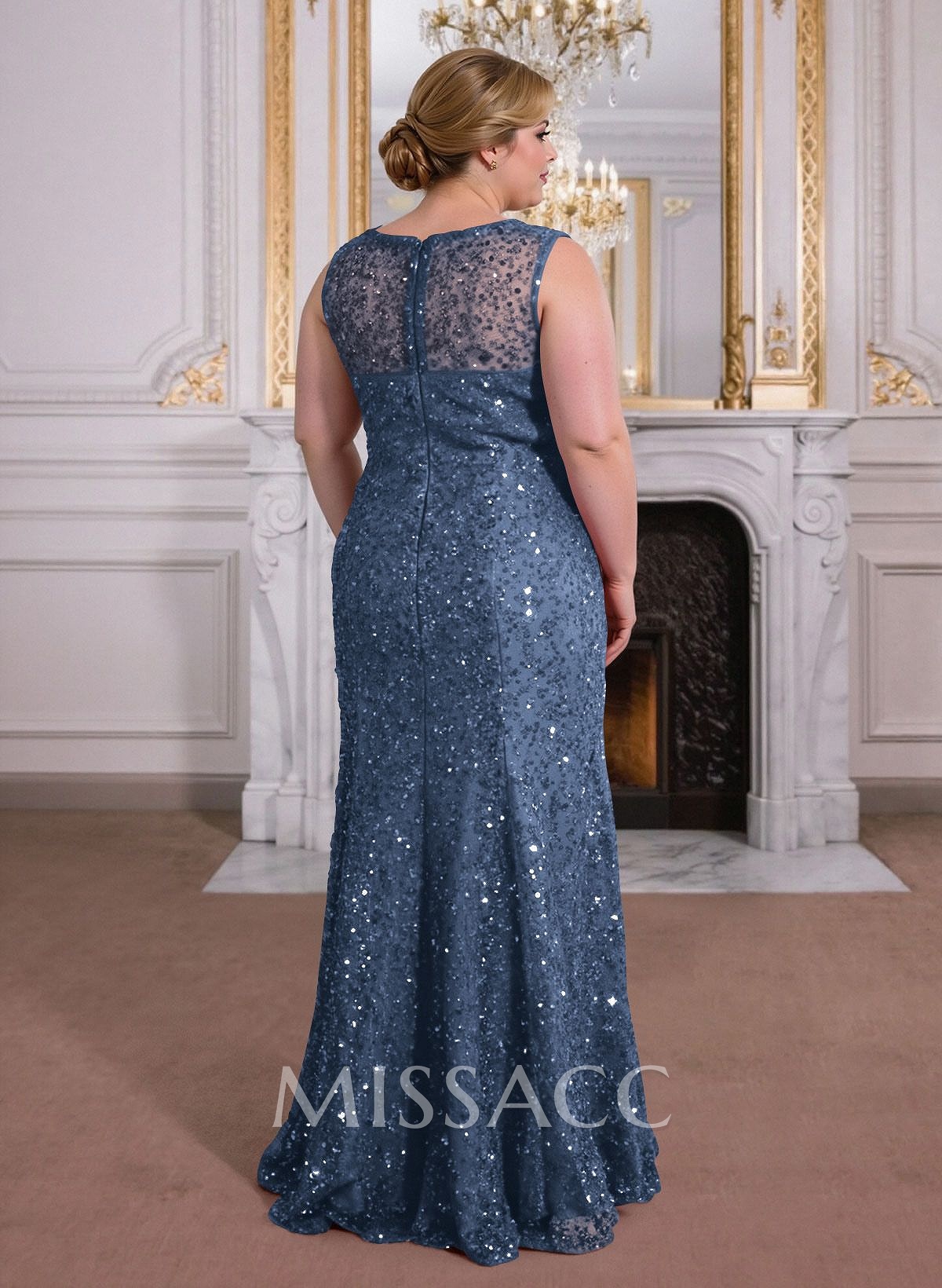 Elegant Floor-Length Chiffon/Sequined Mother Of The Bride Dresses With Beading
