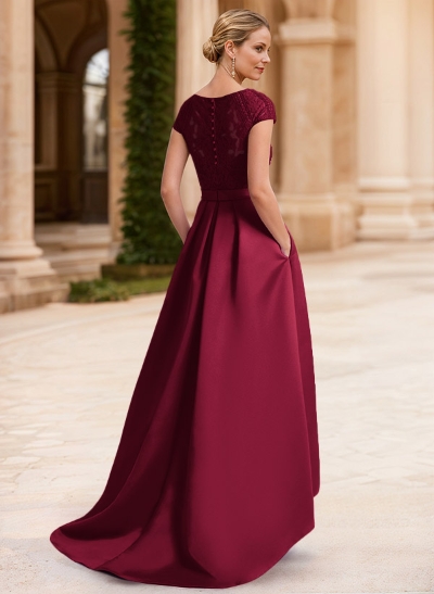 Lace Elegant A-Line Mother Of The Bride Dresses With Beading Satin