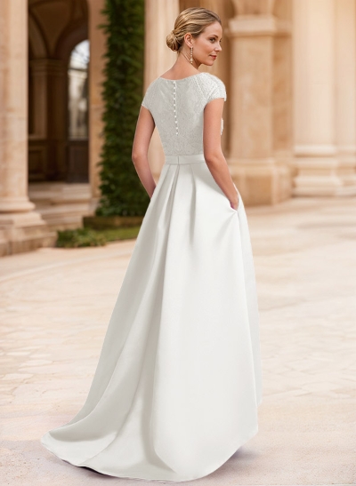 Lace Elegant A-Line Mother Of The Bride Dresses With Beading Satin Lace Elegant A-Line Mother Of The Bride Dresses With Beading Satin