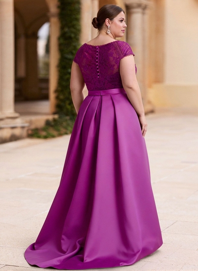 Lace Elegant A-Line Mother Of The Bride Dresses With Beading Satin