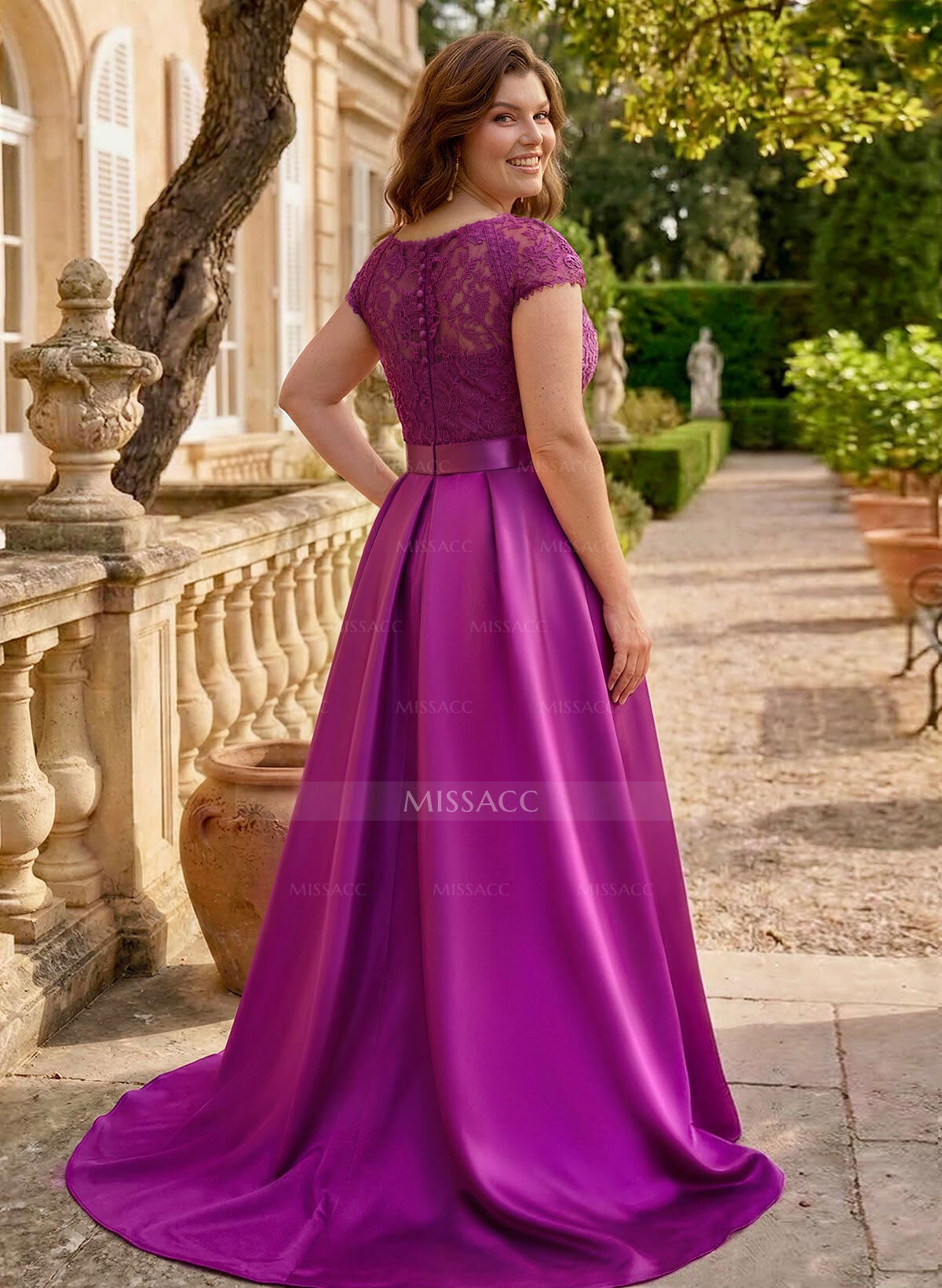 Lace Elegant A-Line Mother Of The Bride Dresses With Beading Satin