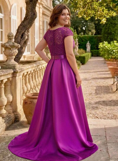 Lace Elegant A-Line Mother Of The Bride Dresses With Beading Satin