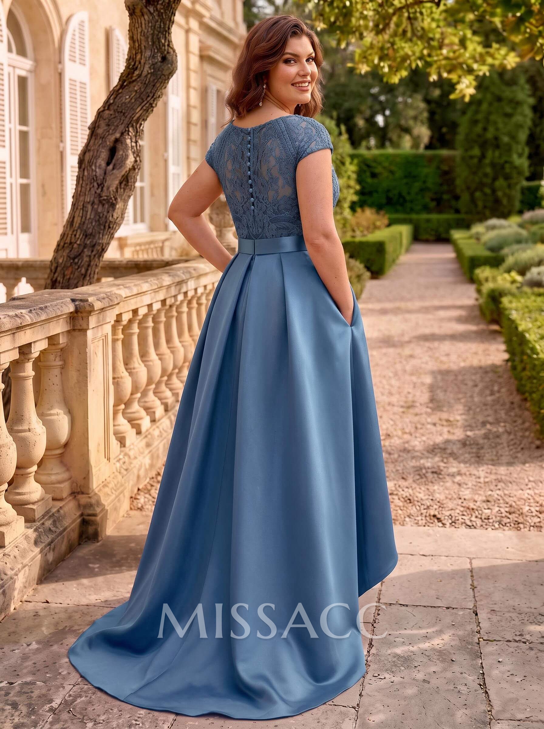 Lace Elegant A-Line Mother Of The Bride Dresses With Beading Satin