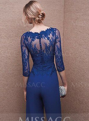 Blue lace jumpsuit on sale