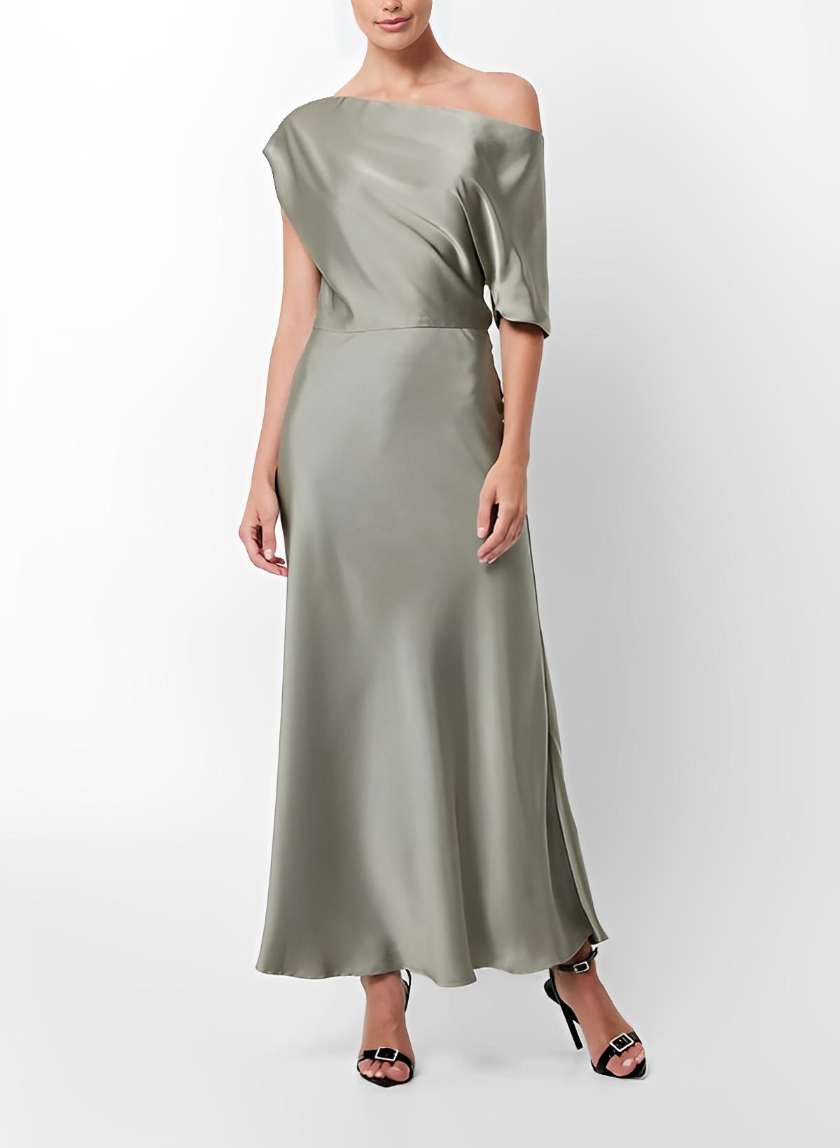 Elegant A-Line Ankle-Length Charmeuse Mother Of The Bride Dresses