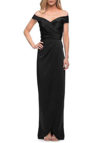 Simple Elegant Off-The-Shoulder Sheath/Column Mother Of The Bride Dresses With Satin