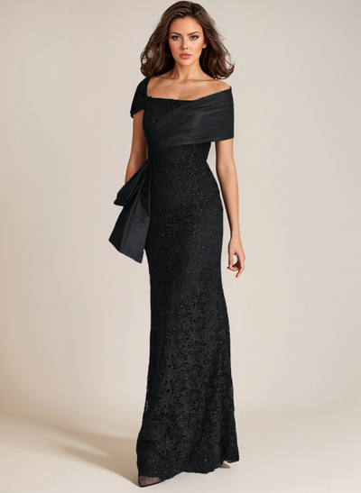 Elegant Mermaid Beading Lace Mother Of The Bride Dresses With Unremovable Satin Wrap