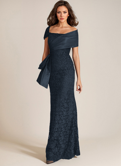 Elegant Mermaid Beading Lace Mother Of The Bride Dresses With Unremovable Satin Wrap