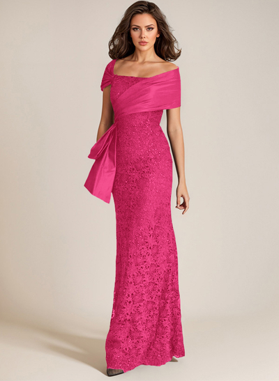 Elegant Mermaid Beading Lace Mother Of The Bride Dresses With Unremovable Satin Wrap
