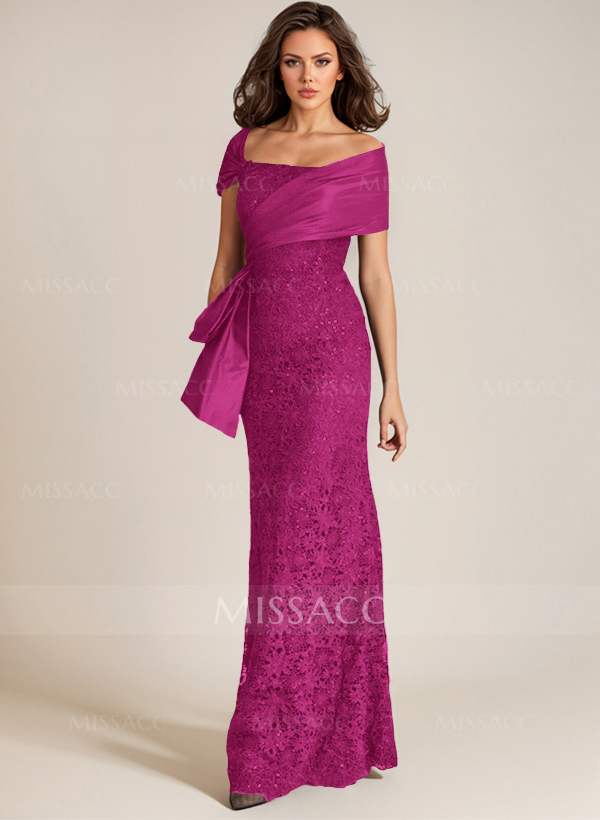 Elegant Mermaid Beading Lace Mother Of The Bride Dresses With Unremovable Satin Wrap