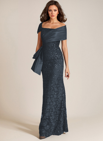 Elegant Mermaid Beading Lace Mother Of The Bride Dresses With Unremovable Satin Wrap