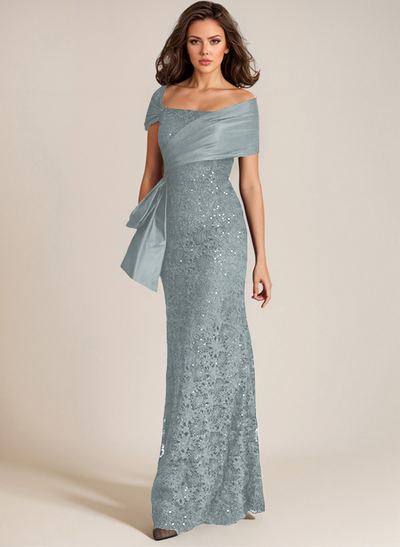 Elegant Mermaid Beading Lace Mother Of The Bride Dresses With Unremovable Satin Wrap