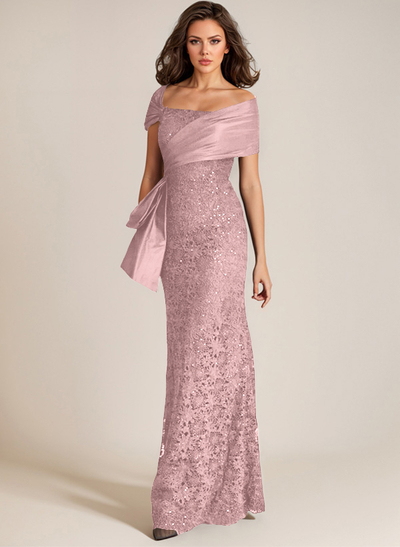 Elegant Mermaid Beading Lace Mother Of The Bride Dresses With Unremovable Satin Wrap