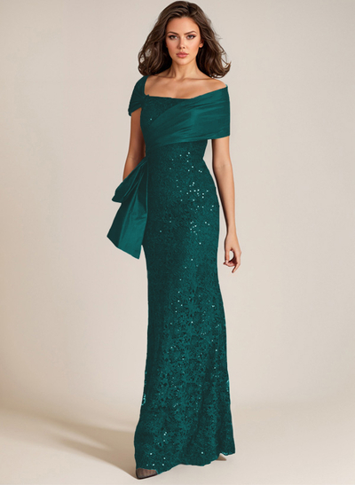 Elegant Mermaid Beading Lace Mother Of The Bride Dresses With Unremovable Satin Wrap